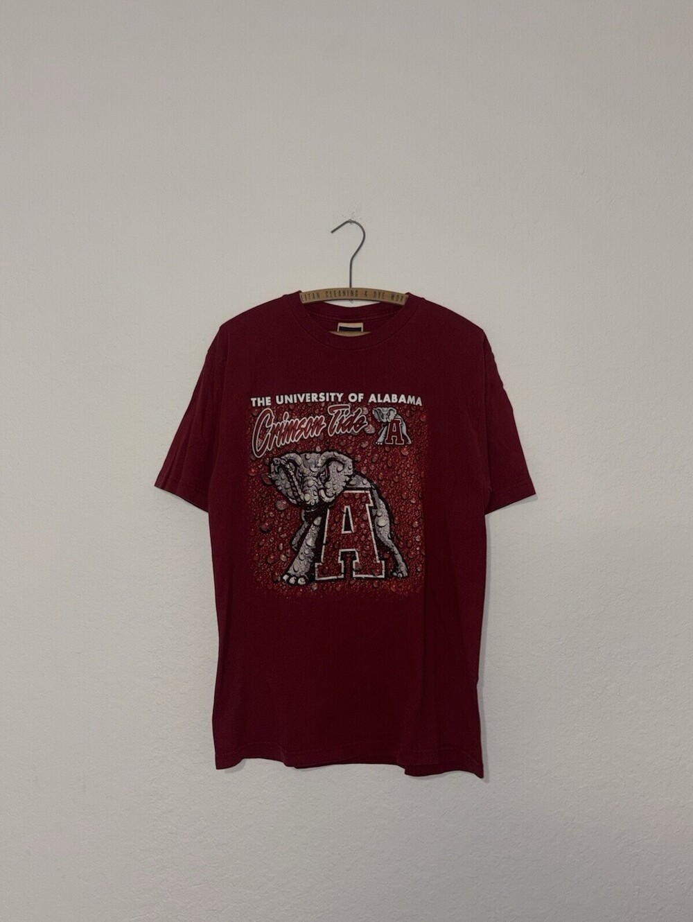 Vintage 90s Alabama Crimson Tide Red Oak Sportswear Elephant Shirt Size Large